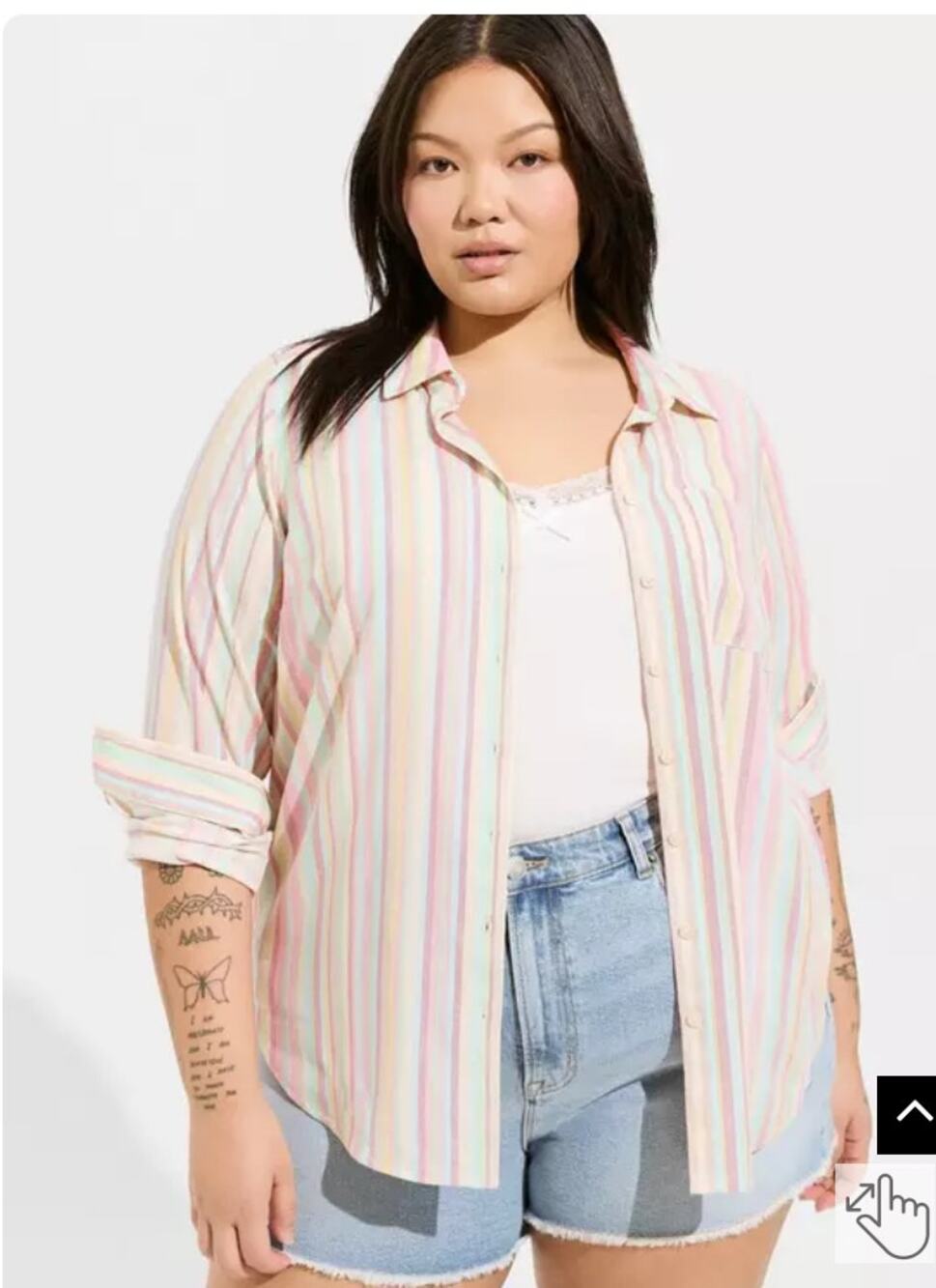 Torrid Lizzie Button Up Long Sleeve Shirt Size 0 / Large / 12